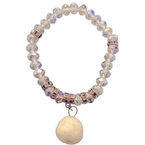 Crystal like stretch bracelet with clear rhinestones